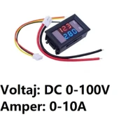 YATE10 DC 0-100V 0-10A Voltampermetre thumbnail 2