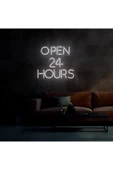OPEN 24 HOURS Yazılı Neon Tabela thumbnail 1