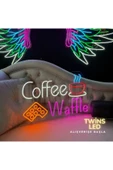 Coffee Waffle Yazılı ve Şekilli Neon Tabela thumbnail 1