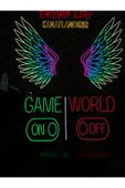 GAME WORLD Yazılı ve Şekilli Neon Tabela thumbnail 3