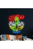 Tattoo OPEN Yazılı ve Şekilli Neon Tabela thumbnail 1