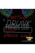 getting DRUNK please wait Yazılı ve Şekilli Neon Tabela thumbnail 2