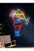 Noel Baba Figürlü Yılbaşı Temalı Neon Tabela thumbnail 1