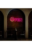 OPEN Yazılı ve Şekilli Neon Tabela thumbnail 1