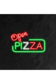 Open PIZZA Yazılı ve Şekilli Neon Tabela thumbnail 1