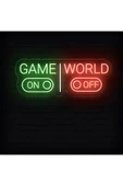GAME WORLD Yazılı ve Şekilli Neon Tabela thumbnail 1