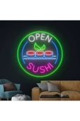 OPEN SUSHI Yazılı ve Şekilli Neon Tabela thumbnail 1