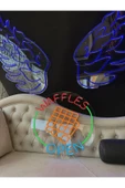 WAFFLES OPEN Yazılı ve Şekilli Neon Tabela thumbnail 2