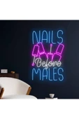 NAILS Before MALES Yazılı ve Şekilli Neon Tabela thumbnail 2