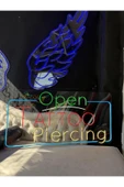 Open TATTOO Piercing Yazılı Neon Tabela thumbnail 3