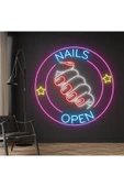 NAILS OPEN Yazılı ve Şekilli Neon Tabela thumbnail 2