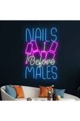 NAILS Before MALES Yazılı ve Şekilli Neon Tabela thumbnail 1