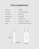 UGREEN USB 3.0 Type-C Dönüştürücü Adaptör, Beyaz, 30155 thumbnail 11