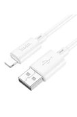 Hoco. X88 1M USB to Lightning Şarj Data Kablosu - Beyaz thumbnail 1