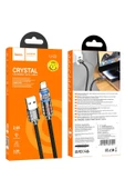 Hoco. U122 1.2M Lantern USB to Lightning Şarj Data Kablosu - Siyah thumbnail 12