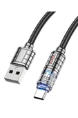 Hoco. U122 1.2M Lantern USB to Type-C Şarj Data Kablosu - Siyah thumbnail 9