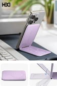 HS-017 Telefon Arkası Magsafe Stant - Mor thumbnail 11