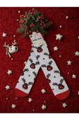 Hallop Socks Geyik Desenli Dokuma Yılbaşı Çorap thumbnail 2