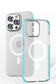 iPhone 16 Pro Max Line Magneticsafe Kapak - Turuncu thumbnail 5