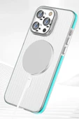 iPhone 16 Pro Max Line Magneticsafe Kapak - Turuncu thumbnail 6