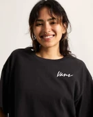 Vans   Classic Script Kadın Siyah T-Shirt - VN000QDF thumbnail 3