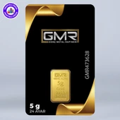 E-Gümüş 5gr. 995 24 Ayar Külçe Altın thumbnail 1