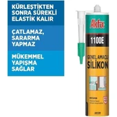 Akfix 1100E Şeffaf Silikon 280 gr thumbnail 1
