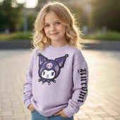 Kuromi Kız Çocuk Sweatshirt thumbnail 4