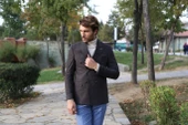 Kruvaze Slim Fit Erkek Kahverengi Ceket - Wessi thumbnail 4