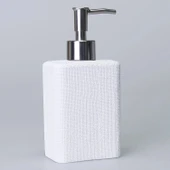 By Selim Linen Beyaz 5 Parça Polyester Banyo Seti thumbnail 6