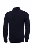 Lacivert Fermuarlı Baskılı Sweatshirt - Wessi thumbnail 4