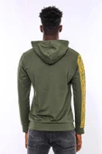 Yeşil Kapşonlu Baskılı Sweatshirt - Wessi thumbnail 5