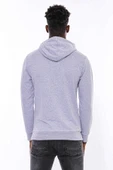 Gri Taşlı Baskılı Kapşonşlu Sweatshirt - Wessi thumbnail 10