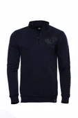 Lacivert Fermuarlı Baskılı Sweatshirt - Wessi thumbnail 6