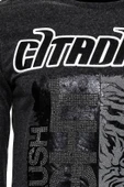 Gri Taşlı Baskılı Kapşonşlu Sweatshirt - Wessi thumbnail 2