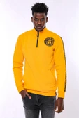 Sarı Fermuarlı Baskılı Sweatshirt - Wessi thumbnail 8