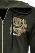 Yeşil Kapşonlu Baskılı Sweatshirt - Wessi thumbnail 10