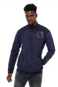 Lacivert Fermuarlı Baskılı Sweatshirt - Wessi thumbnail 9