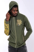 Yeşil Kapşonlu Baskılı Sweatshirt - Wessi thumbnail 1