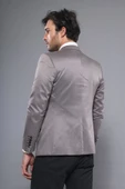 Yan Torba Cep Slim Fit Gri Ceket | Wessi thumbnail 5