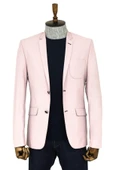 Dirsek Modelli Krem Slim Fit Ceket - Wessi thumbnail 1