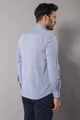 Armürlü Slimfit Mavi Gömlek - Wessi thumbnail 3