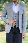 Ekose Ceket Yelek Set - Wessi thumbnail 9