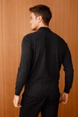 Erkek Basic Yarım Balıkçı İnce Triko Kazak Desen thumbnail 7