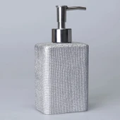 By Selim Linen Gümüş 5 Parça Polyester Banyo Seti thumbnail 6