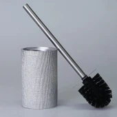 By Selim Linen Gümüş 5 Parça Polyester Banyo Seti thumbnail 5