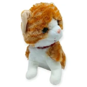 Sesli Peluş Kedi 25 cm - Sarı thumbnail 2