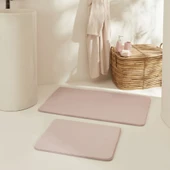 Karaca Home Feather 2'li Banyo Paspası Pudra thumbnail 1