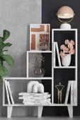 Decormet Nisa Kitaplık Beyaz thumbnail 1