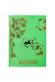 Happy Panda Mottolu Çizgisiz Defter thumbnail 1